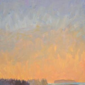 New Moon Late Light 36 x 24" Oil on Canvas