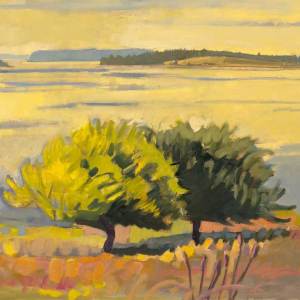 The Two Trees, Morning30 x 30"Oil on Canvas