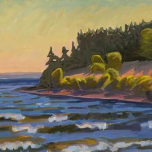 Late Afternoon Light, Bakeman Beach24 x 36"Oil on Canvas