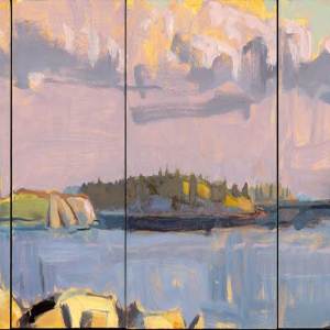 Channel Rock12 x 72" in 7 panelsOil on panel