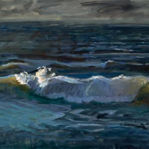 Winter Wave Break30x40"Oil on Canvas
