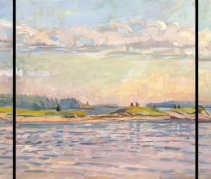Channel Rock Triptych II 24 x 84" Oil on Canvas