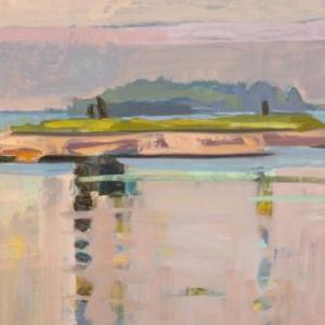 Links and Fling Morning24 x 24"Oil on Panel