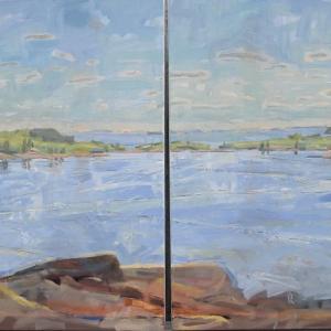 I Miss The Island Diptych 36 x 48" Oil on Canvas