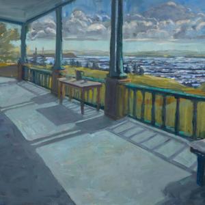 Porch and Spark 30 x 40" Oil on Canvas
