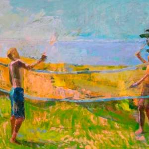 Island Badminton36 x 48"Oil/canvas