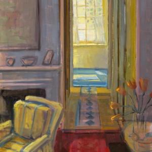 DownTheHall  24 x 20"  Oil on canvas