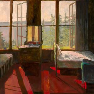 Upstairs Room40 x 40"Oil on panel