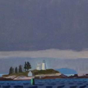 Morning Clearing, Pumpkin Island30x70" in two panelsOil on Canvas