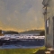 Morning Sparkle & Island Farmhouse<br/>12 x 12"<br/>Oil on Canvas
