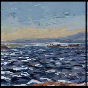 As We Sit Here Tryptic II30 x 90"Oil on Canvas
