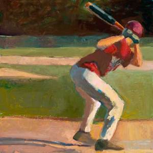 The Batter12 x 12"Oil on Panel