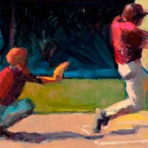 The Hit12 x 24"Oil on Panel