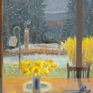 All This at Once April Snow 36 x 24" Oil on Canvas