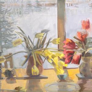 Tulips Touch24 x 36"Oil on Canvas