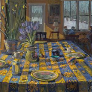 The Visit30 x 30"Oil on Canvas