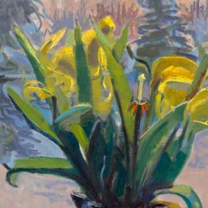 Tulips Going By24 x 20"Oil on Panel